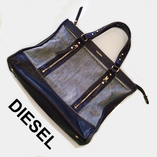 DIESEL(ディーゼル)のセール！DIESEL ディーゼル　デニム　トートバッグ　格好良い　おしゃれ　大判 レディースのバッグ(トートバッグ)の商品写真