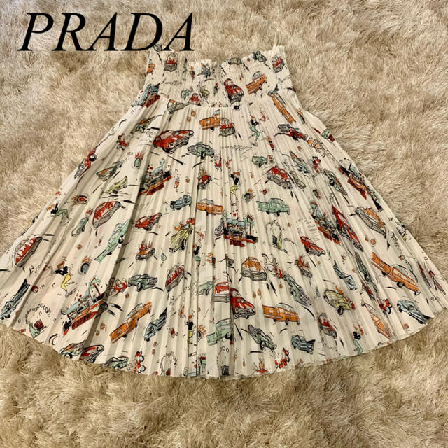 PRADA(プラダ)のPRADA スカート　車柄 レディースのスカート(ひざ丈スカート)の商品写真