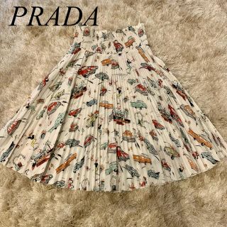 プラダ(PRADA)のPRADA スカート　車柄(ひざ丈スカート)