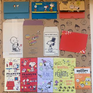 ピーナッツ(PEANUTS)のスヌーピー　ミニ封筒セット　おまけ付き！(ノート/メモ帳/ふせん)