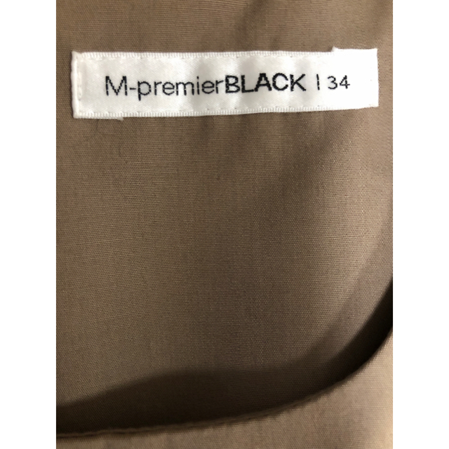 M-premier(エムプルミエ)のエムプルミエ　ブラック　ワンピース　モカ　34 レディースのワンピース(ひざ丈ワンピース)の商品写真