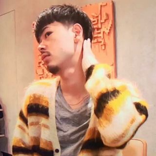 アンユーズド(UNUSED)の成田凌着 UNUSED 19AW 5G border knit cardigan(カーディガン)