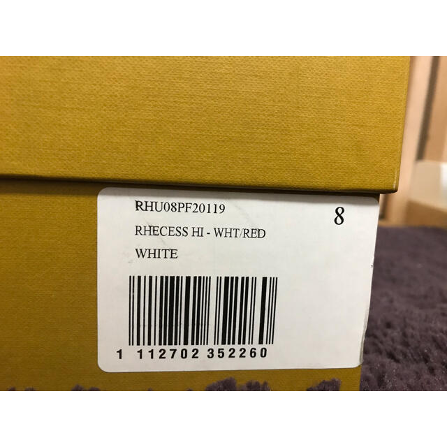 NIKE - rhude rhecess hi red US8 26cm ルード