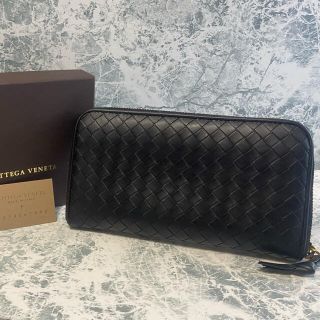 ボッテガヴェネタ(Bottega Veneta)の正規/良品/ボッテガヴェネタ/イントレチャート/ラウンドファスナー長財布(財布)