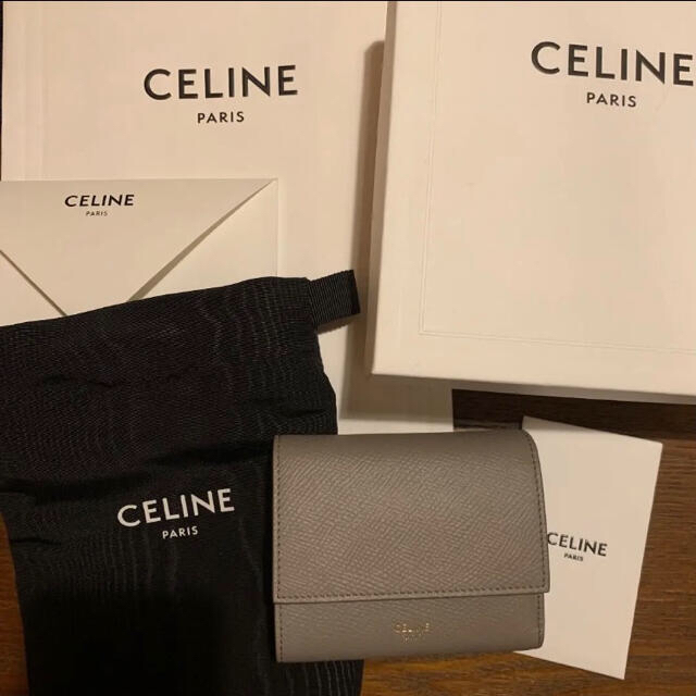 CELINE セリーヌ スモール トリフォールドウォレット ペブル