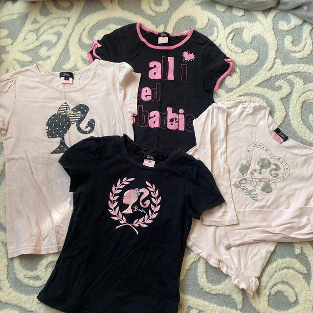 Barbie(バービー)のBarbie バービーワンピース、Tシャツセット計8点 キッズ/ベビー/マタニティのキッズ服女の子用(90cm~)(ワンピース)の商品写真