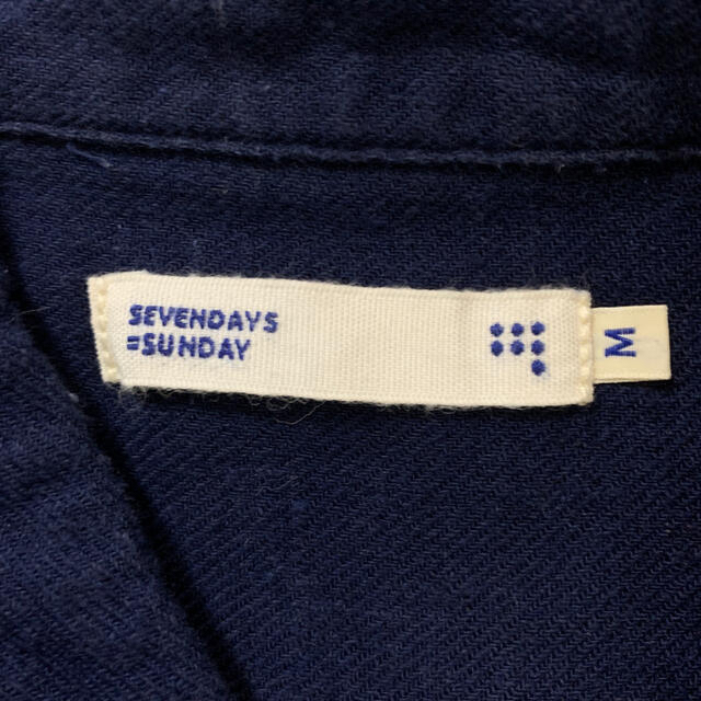 SEVENDAYS=SUNDAY(セブンデイズサンデイ)の【値下げ】SEVENDAYS=SUNDAY ネイビー シャツ M メンズのトップス(シャツ)の商品写真