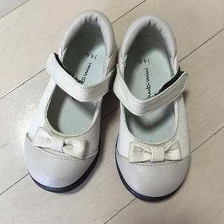 コンビミニ(Combi mini)の美品♡コンビミニ♡14センチ 靴 白(フォーマルシューズ)