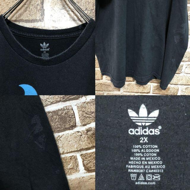 adidas(アディダス)の☆アディダス☆adidasロゴ半袖Tシャツ　歯ブラシ　ビッグサイズ　ゆるだぼ　黒 メンズのトップス(Tシャツ/カットソー(半袖/袖なし))の商品写真