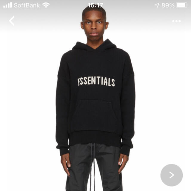 FEAR OF GOD(フィアオブゴッド)のゆう様専用FEAR OF GOD  ESSENTIALS ニットパーカーL黒 メンズのトップス(ニット/セーター)の商品写真