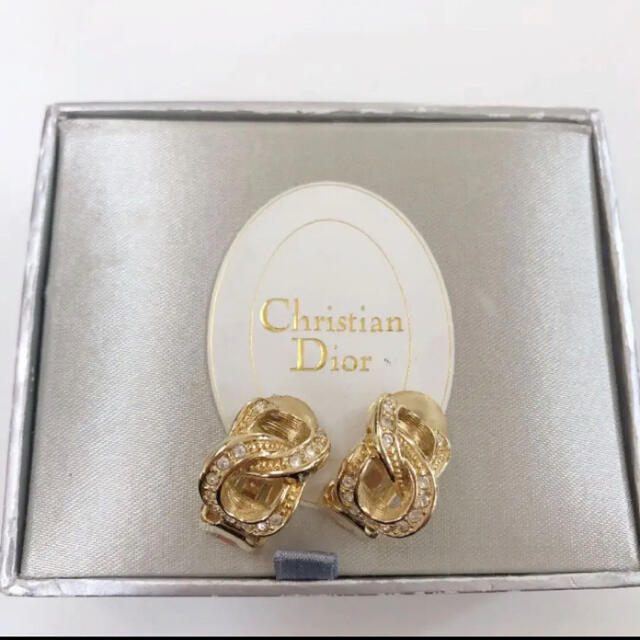 美品！Christian Dior ヴィンテージ ラインストーン イヤリングレディース