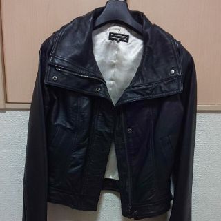 ヴィニー(Vigny)のVIGNY 革ジャン 豚革 黒 38  レザー(ライダースジャケット)