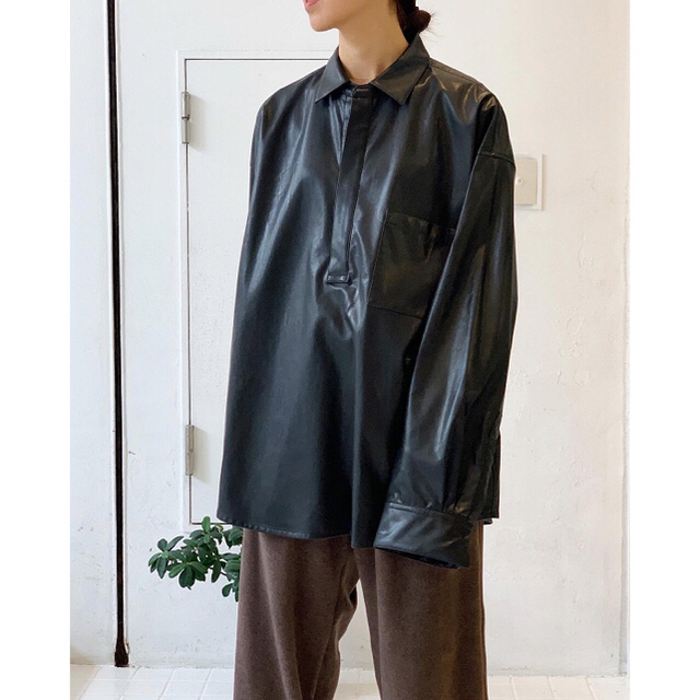 SUNSEA(サンシー)のstein OVERSIZED PULL OVER SHIRT・LEATHER メンズのトップス(シャツ)の商品写真