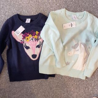 ベビーギャップ(babyGAP)のGAPキッズセーター2枚組（ユニコーン、バンビ）(ニット)