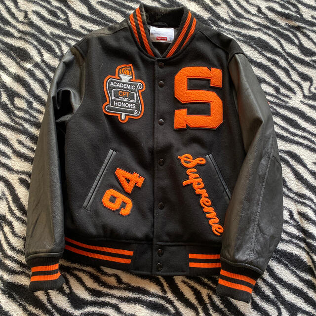 supreme varsity チーム スタジャン-