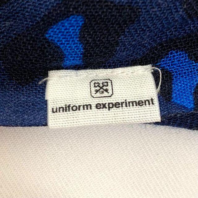 uniform experiment(ユニフォームエクスペリメント)のuniform experiment シルク混 レオパード ストール 青 メンズのファッション小物(ストール)の商品写真