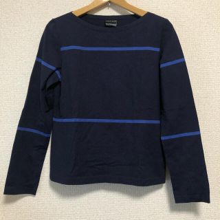 マリメッコ(marimekko)のmarimekko ネイビー 長袖 ボートネック カットソー(カットソー(長袖/七分))