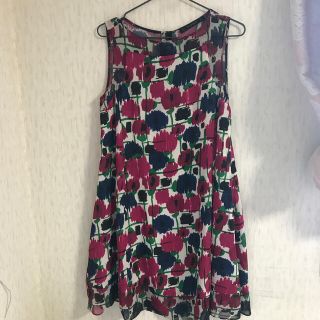 ザラ(ZARA)の※お早めに※  ZARA ワンピ　春夏　透け感　ピンク　花柄(ひざ丈ワンピース)