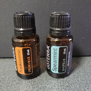 【新品2本セット】doTERRA 精油 フランキンセンス スペアミント(エッセンシャルオイル（精油）)