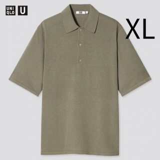 ユニクロ(UNIQLO)の21SS ユニクロU ファインゲージポロシャツ オリーブ XL(ポロシャツ)