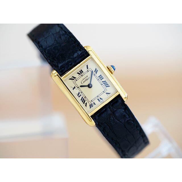 美品 カルティエ マスト タンク アイボリー 手巻き SM Cartier - 腕時計