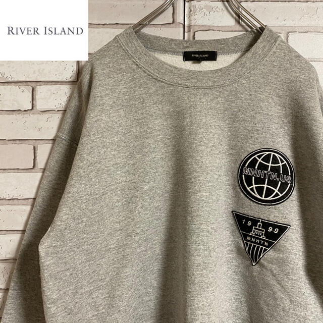 RIVER ISLAND(リバーアイランド)の90s 古着 リバーアイランド  スウェット 刺繍 ワッペン ゆるだぼ メンズのトップス(スウェット)の商品写真