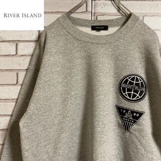 リバーアイランド(RIVER ISLAND)の90s 古着 リバーアイランド  スウェット 刺繍 ワッペン ゆるだぼ(スウェット)