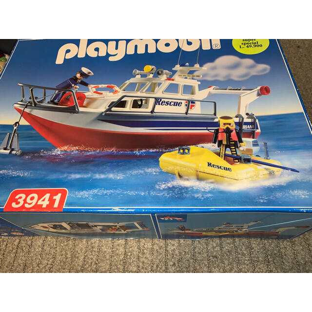 新品　プレイモービル ポリス 救助船 3941　絶版 箱キズあり　レスキュー