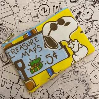 スヌーピー(SNOOPY)の☆ スヌーピー フラットポーチ ☆ ビンテージシーツ リメイク JOE COOL(ポーチ)