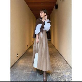 ノーブル(Noble)のcachec カシェック　フェイクレザープリーツスカート　中村麻美(ロングスカート)