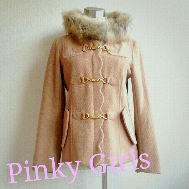 PinkyGirls(ピンキーガールズ)のPinky Girlsショート丈ダッフル レディースのジャケット/アウター(ダッフルコート)の商品写真