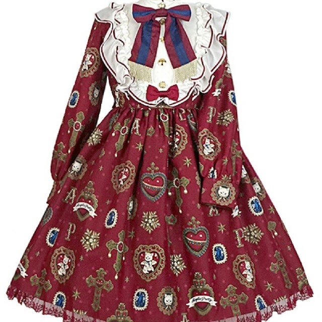 Angelic Pretty(アンジェリックプリティー)のアンジェリックプリティ　長袖ワンピース レディースのワンピース(ひざ丈ワンピース)の商品写真