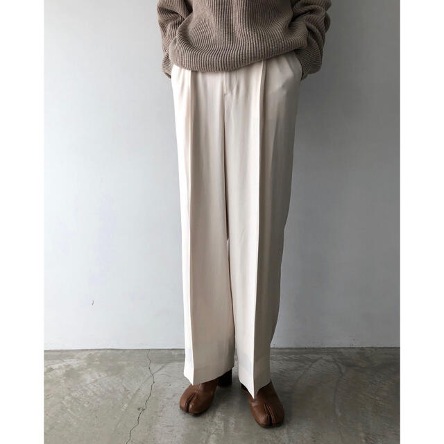 todayful Georgette Rough Trousers エクリュ