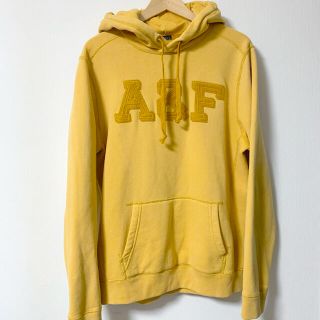 アバクロンビーアンドフィッチ(Abercrombie&Fitch)のアバクロ　メンズL パーカー　トレーナー　イエロー　スウェット　トップス(パーカー)