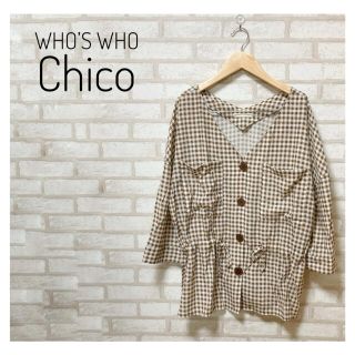 フーズフーチコ(who's who Chico)のWHO’S WHO Chico レディース カットソー FREE チェック(カットソー(長袖/七分))