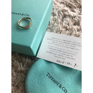 ティファニー(Tiffany & Co.)のティファニー　オープンハート  K18 18金　ダイヤ 　リング　ローズゴールド(リング(指輪))
