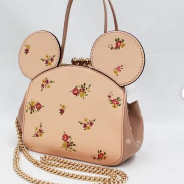 値下げしました　COACH 花柄 ミッキー ショルダーバック