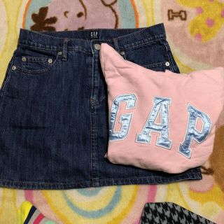 ギャップ(GAP)のGAP デニムスカート トレーナー セット(スカート)