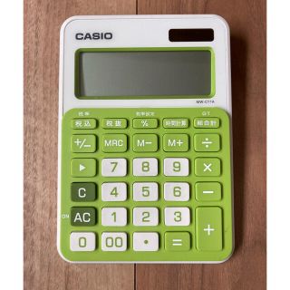 カシオ(CASIO)のCASIO 電卓 カシオ　MW-C11A グリーン(オフィス用品一般)