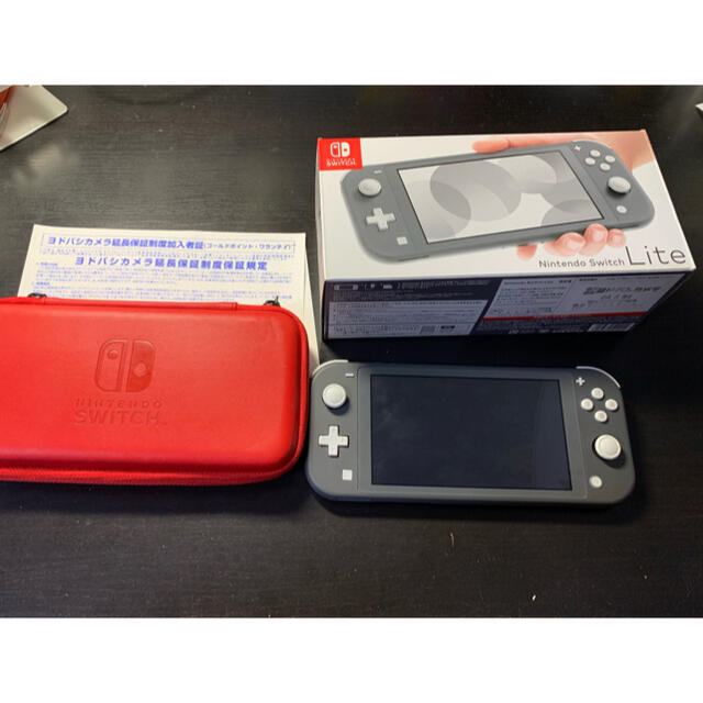 ゲームソフトゲーム機本体Nintendo Switch Lite、ケース、保護フィルム、延長保証付き