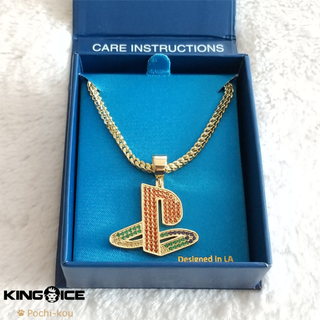 King ice PLAYSTATION ロゴ ネックレス ゴールド(ネックレス)