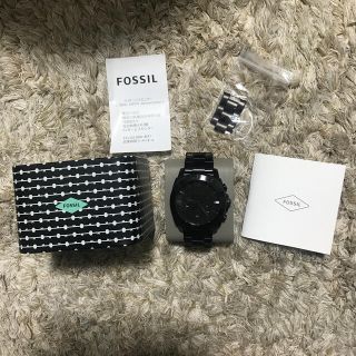 フォッシル(FOSSIL)のFossil スポーツクロノグラフブラックIPステンレススチールウォッチ(腕時計(アナログ))