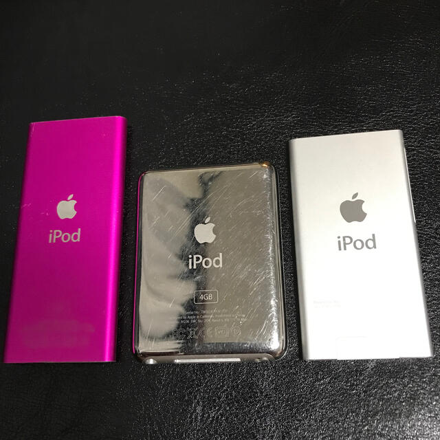 iPod(アイポッド)のipod nano ジャンク 3台セット スマホ/家電/カメラのオーディオ機器(ポータブルプレーヤー)の商品写真