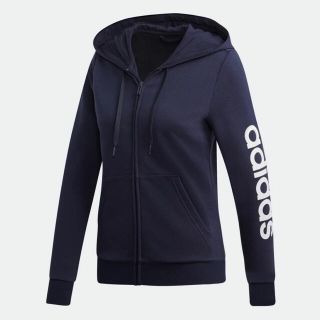 アディダス(adidas)のアディダス パーカー W リニアロゴ フルジップ フーディー (パーカー)