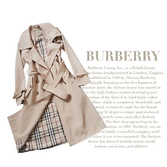 BURBERRY(バーバリー)の超高級 バーバリー 憧れの一級品トレンチコート 伝統チェックデザイン ロンドン  レディースのジャケット/アウター(トレンチコート)の商品写真