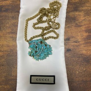 グッチ(Gucci)のグッチ　GUCCI アンガーフォレスト　虎　タイガー　ターコイズ　天然石(ネックレス)