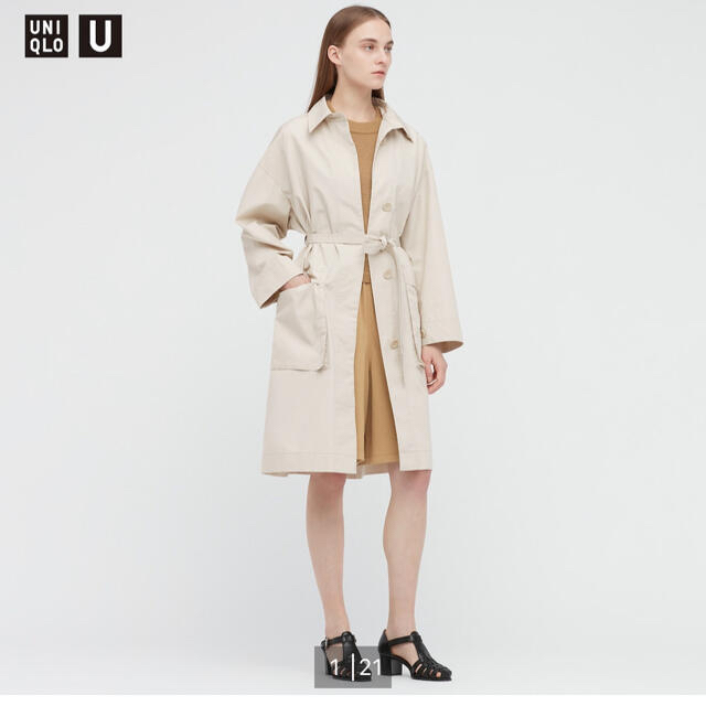 UNIQLO(ユニクロ)のUNIQLO ユニクロ　コットンロングコート レディースのジャケット/アウター(ロングコート)の商品写真