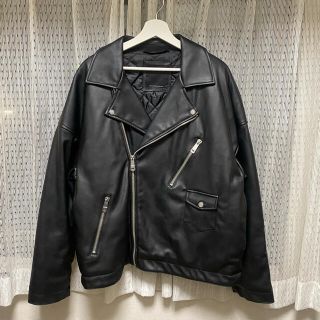 ザラ(ZARA)のZARA オーバーサイズ　ライダースジャケット XXL(ライダースジャケット)