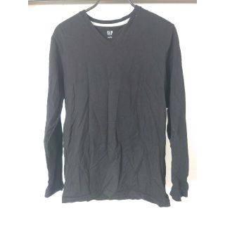 ギャップ(GAP)のGAP　長袖　Vネック　ブラック(Tシャツ/カットソー(七分/長袖))