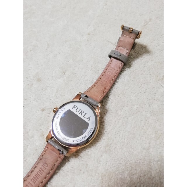 値下げ！【フルラ】ピンクゴールド×グレーベルト　シェル文字盤　腕時計　レディース